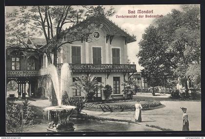 AK Bad-Mondorf, Vorderansicht der Badeanstalt