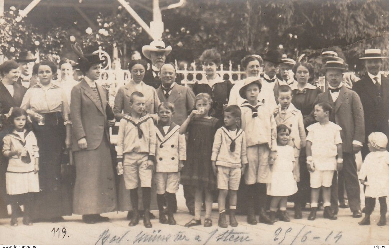 Bad Muenster a. Stein 1914 - Carte photo