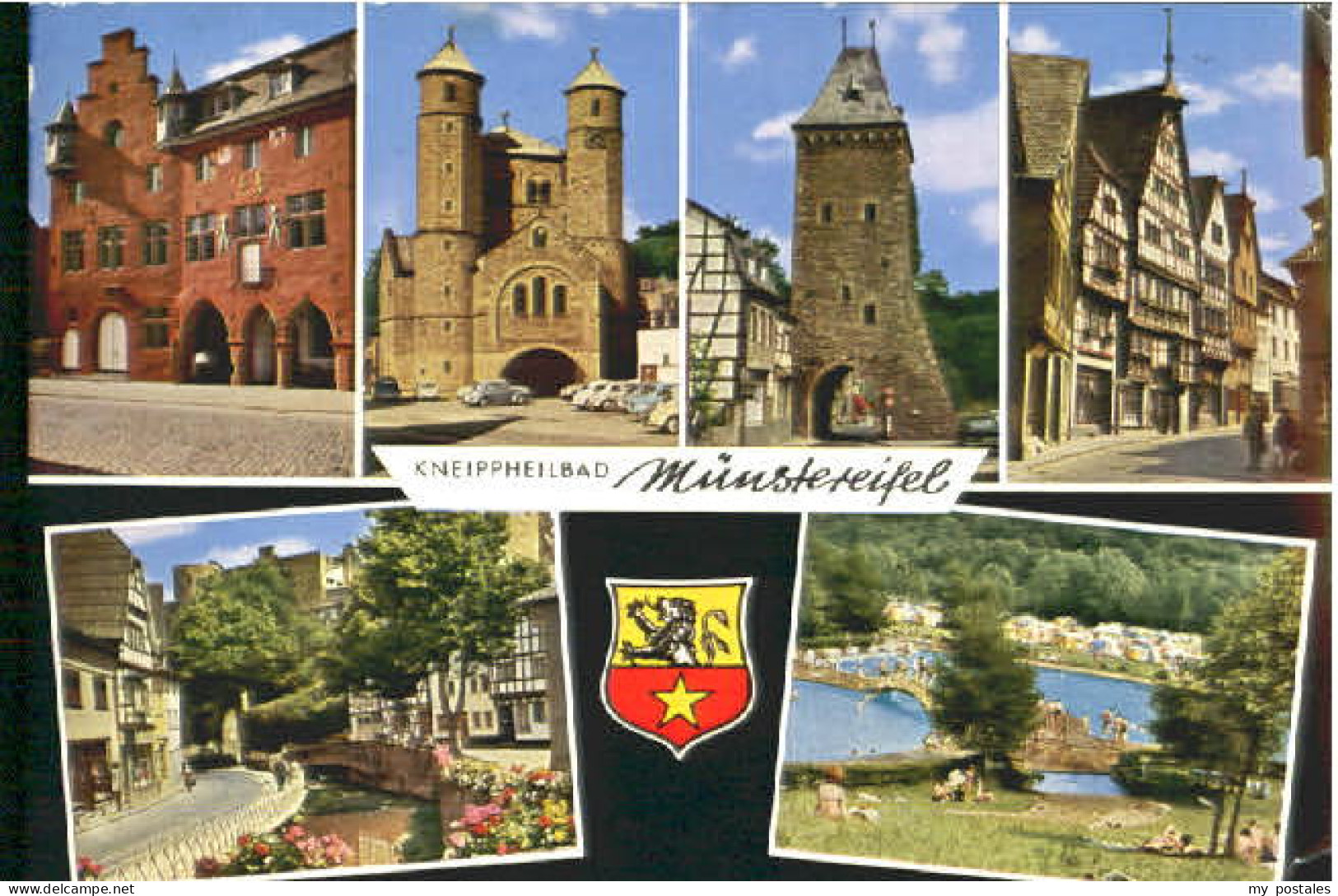 Bad Muenstereifel Muenstereifel Rathaus Kirche Tor Bad Campingplatz x 1970