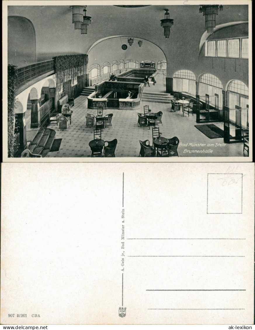 Bad Münster am Stein-Bad Münster am Stein-Ebernburg Brunnenhalle - Innen 1932