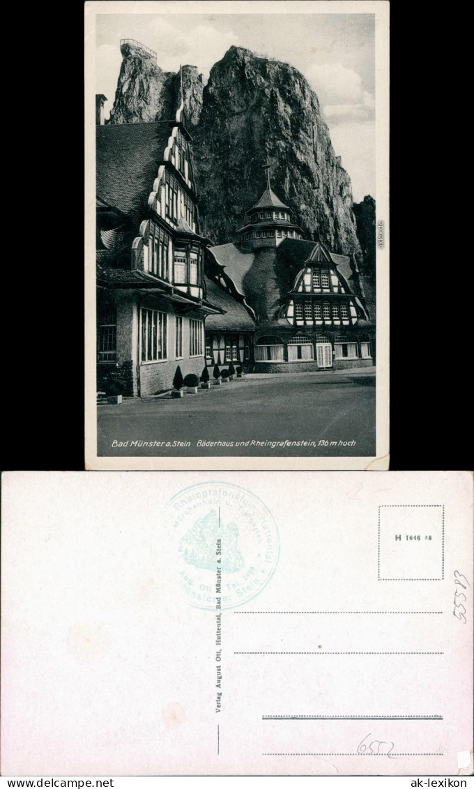 Bad Münster am Stein-Ebernburg Bäderhaus und Rheingrafenstein 1932