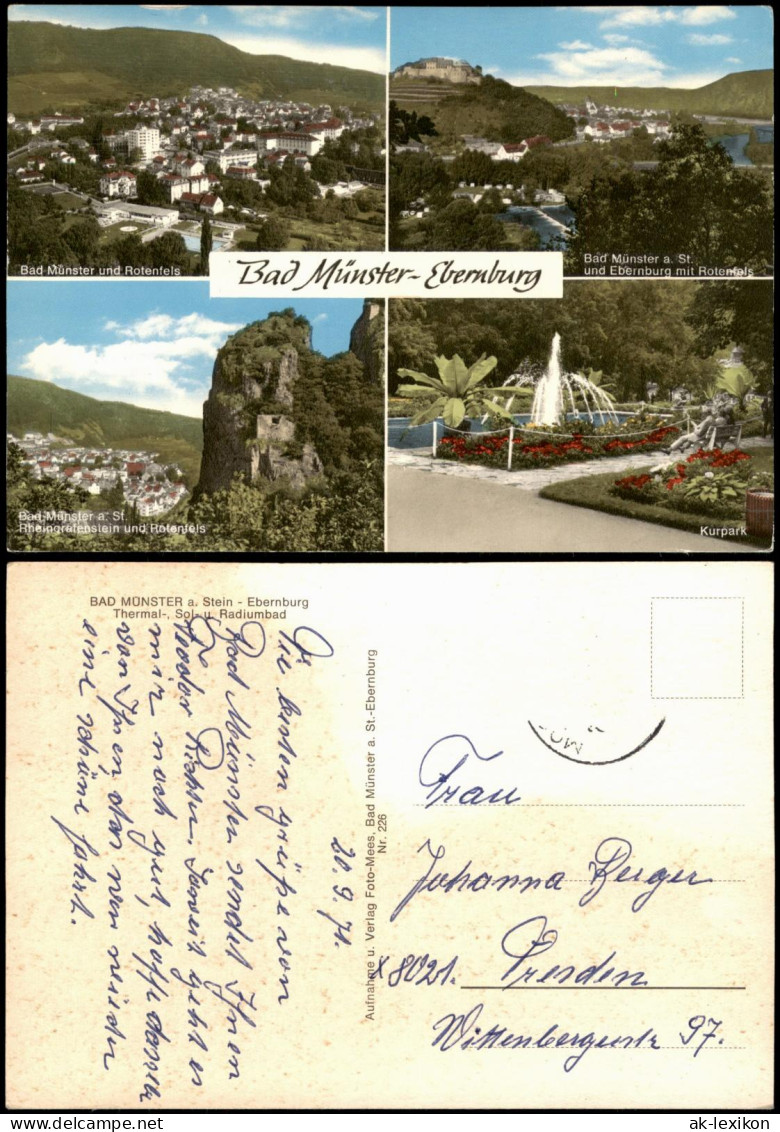 Bad Münster am Stein Ebernburg Mehrbildkarte mit 4 Ortsansichten 1971