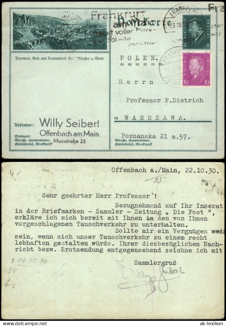Bad Münster am Stein-Ebernburg  n Bad Münster am Stein 1930 Offenbach->Warschau