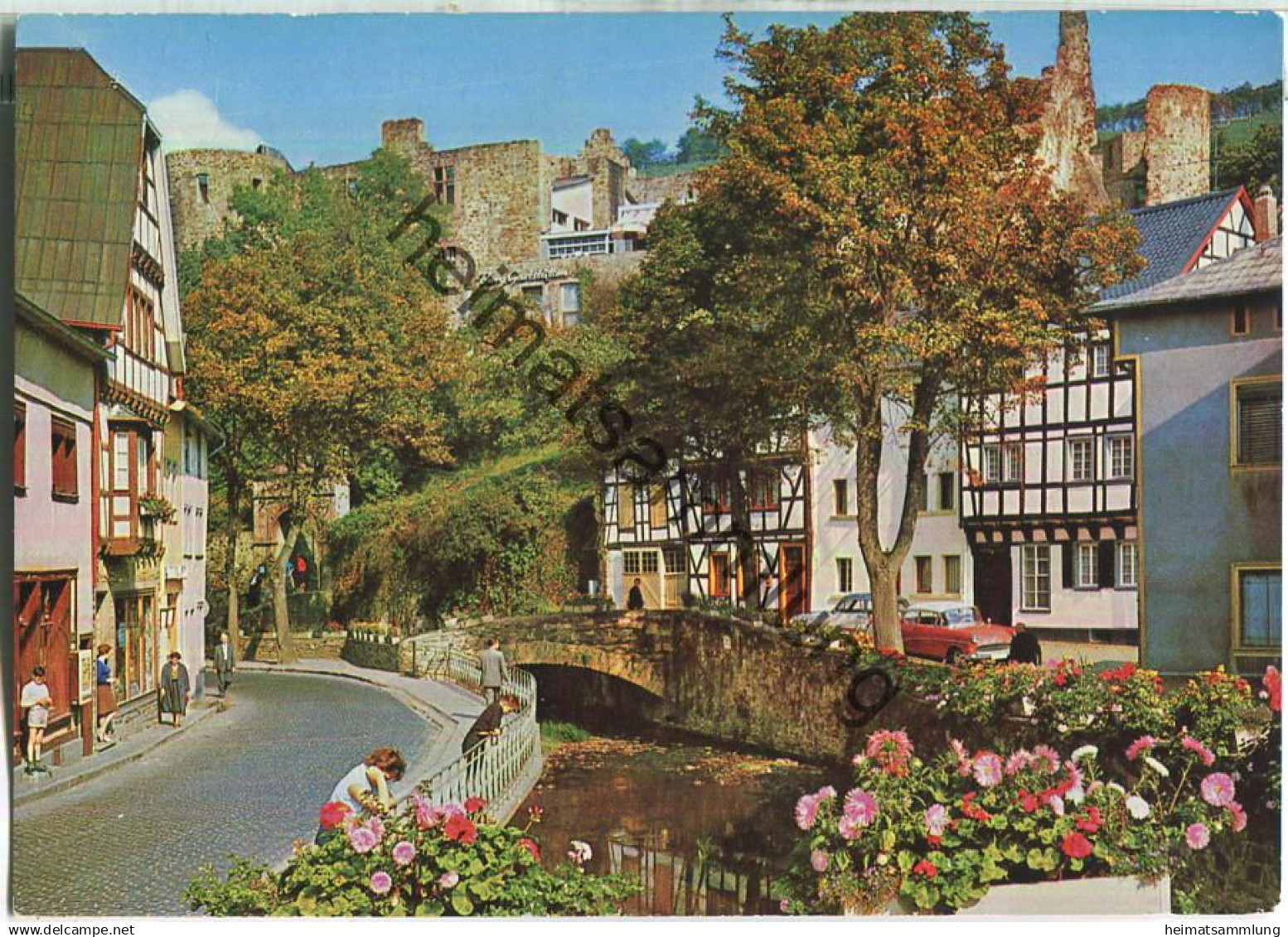 Bad Münstereifel - Am Entenmarkt mit Blick auf die Burg - Verlag Robert Cornely Bad Wörishofen