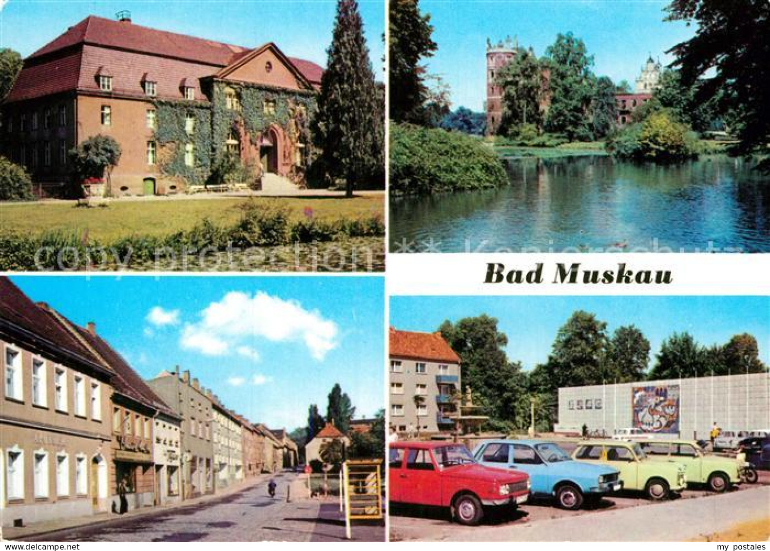 Bad Muskau Oberlausitz Bahnho Schlossruine Thaelmann Strasse PdF