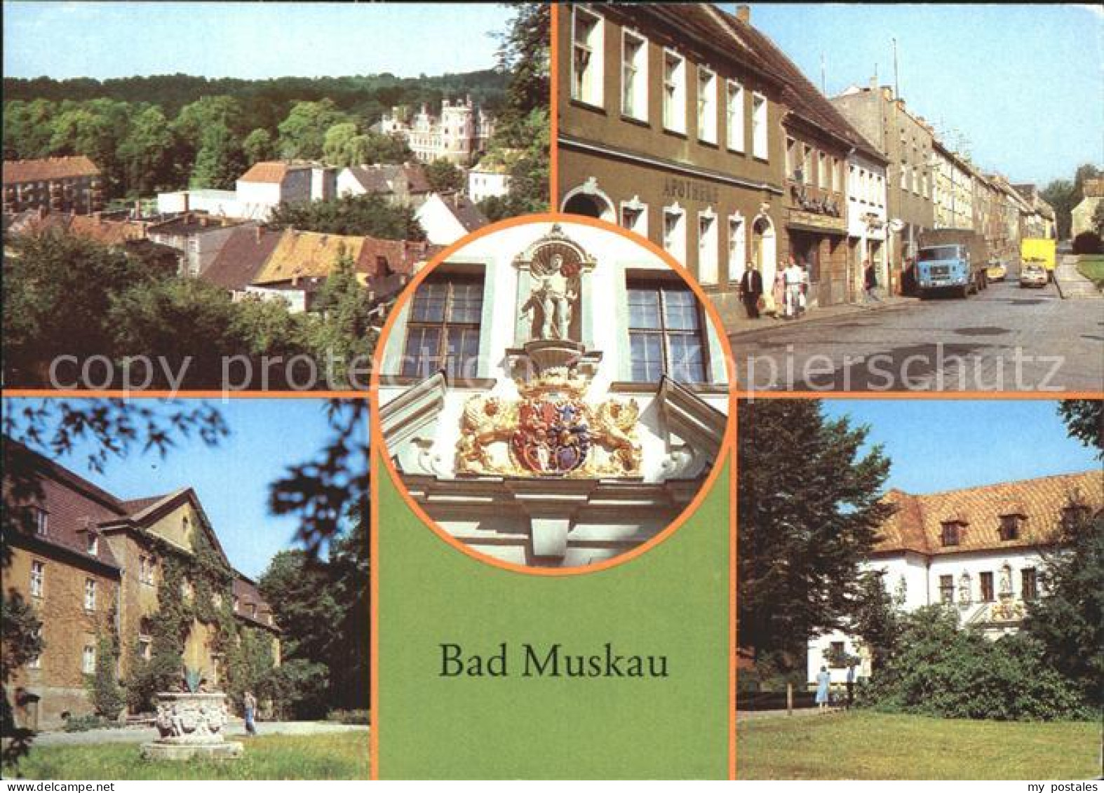 Bad Muskau Oberlausitz Ernst-Thaelmann-Strasse Wappen Alte Schloss