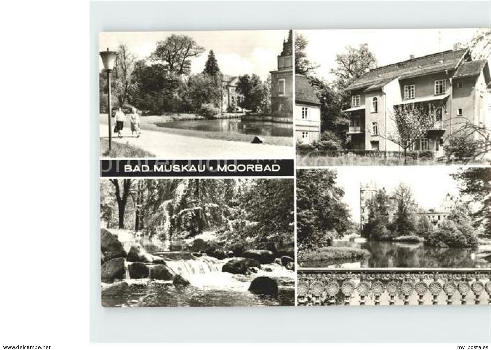 Bad Muskau Oberlausitz Moorbad Kurpark mit Teich