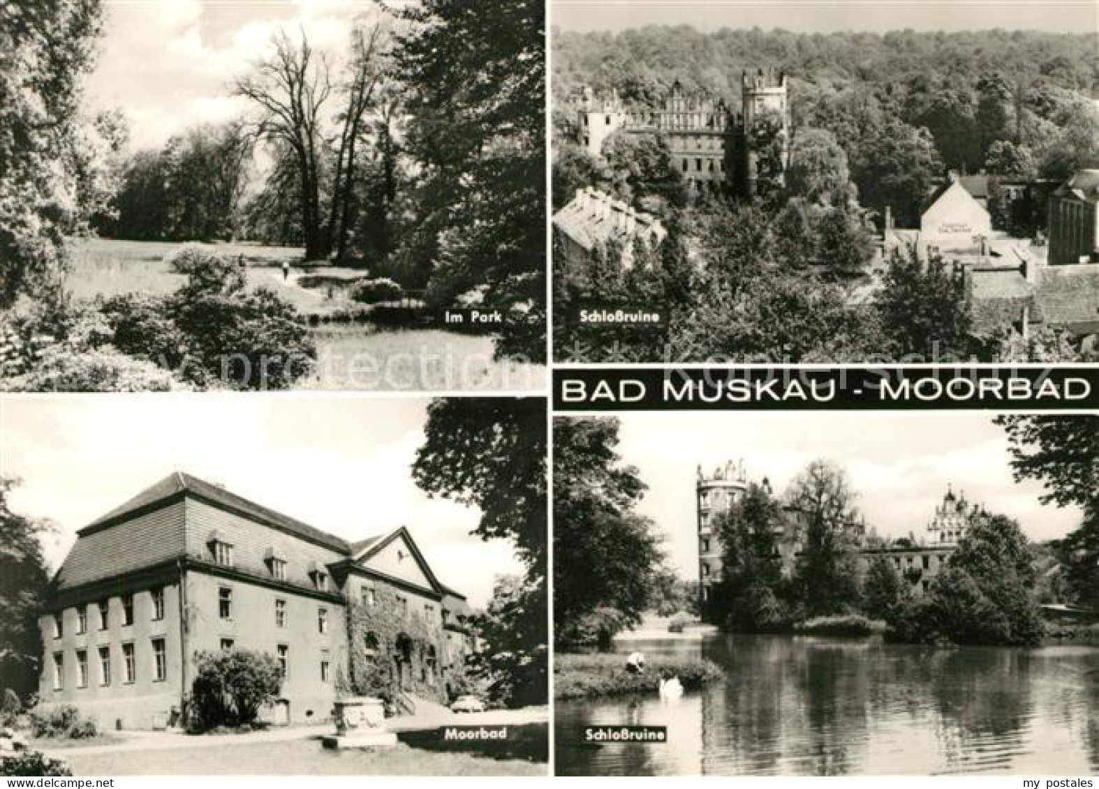 Bad Muskau Oberlausitz Moorbad Park Schlossruine