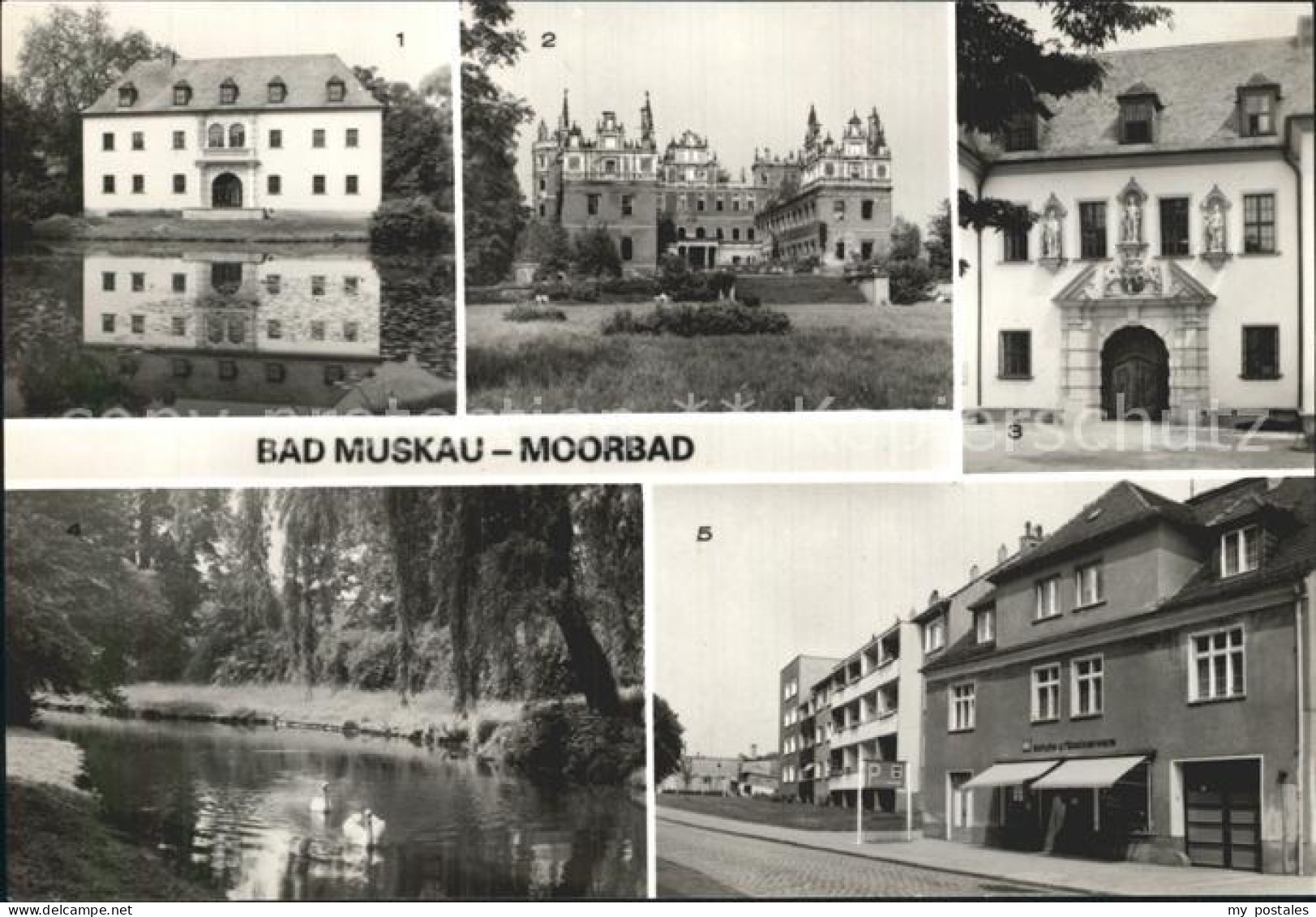 Bad Muskau Oberlausitz Moorbad Schloss Ruine Park Kirchstrasse