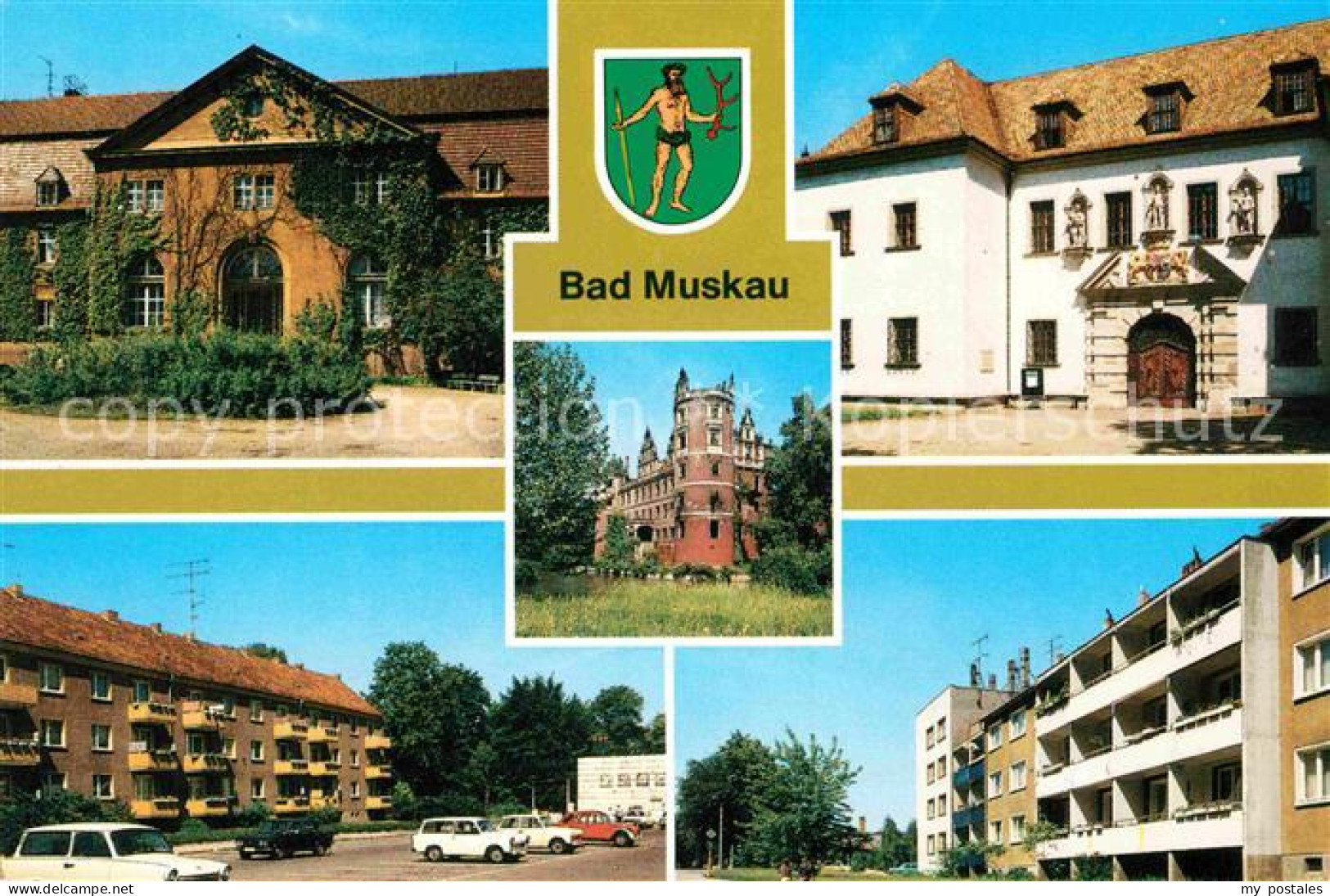Bad Muskau Oberlausitz Moorbas Schloss und Schlossruine