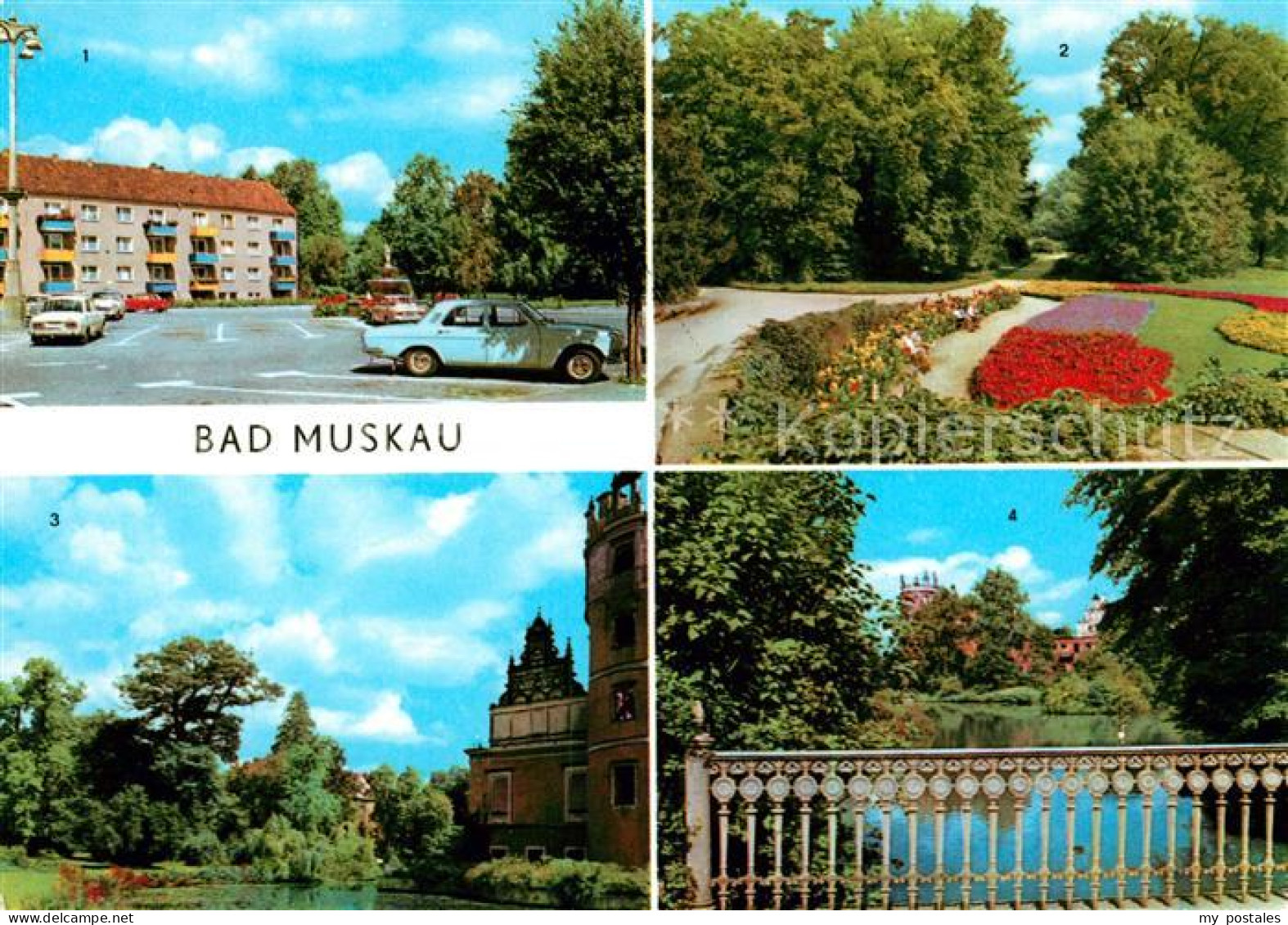 Bad Muskau Oberlausitz Platz des Friedens Park Moorbad Schlossruine