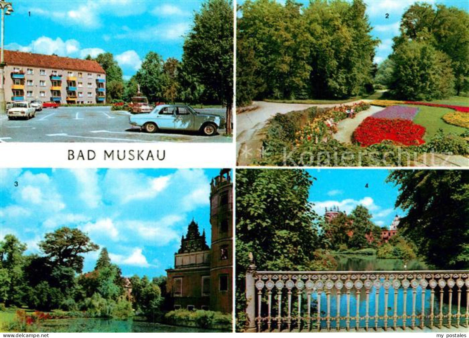 Bad Muskau Oberlausitz Platz des Friedens Park Moorbad Schlossruine