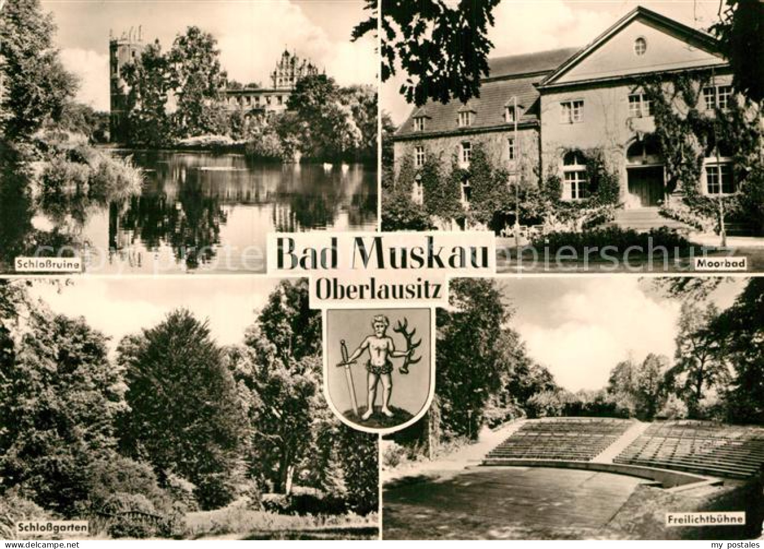 Bad Muskau Oberlausitz Schlossruine Moorbad Freilichtbuehne Schlossgarten