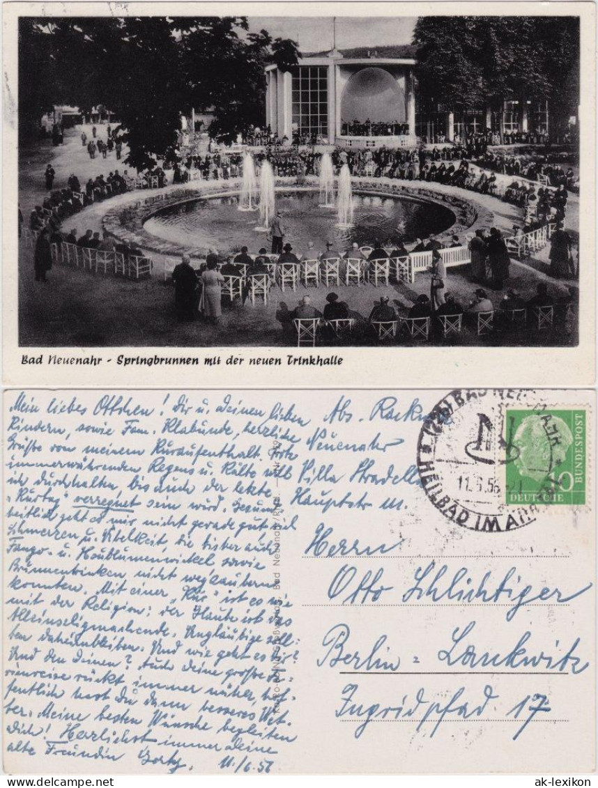 Bad Neuenahr-Bad Neuenahr-Ahrweiler Springbrunnen mit Trinkhalle 1955
