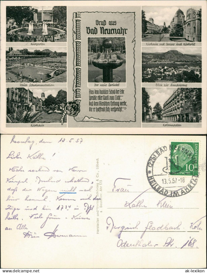 Bad Neuenahr-Bad Neuenahr-Ahrweiler Stadtteilansichten Mehrbild 1957