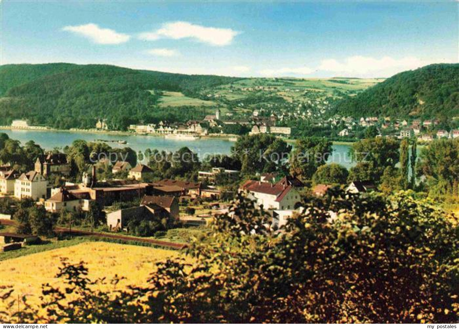 Bad Niederbreisig Panorama Blick ueber Bad Hoenningen