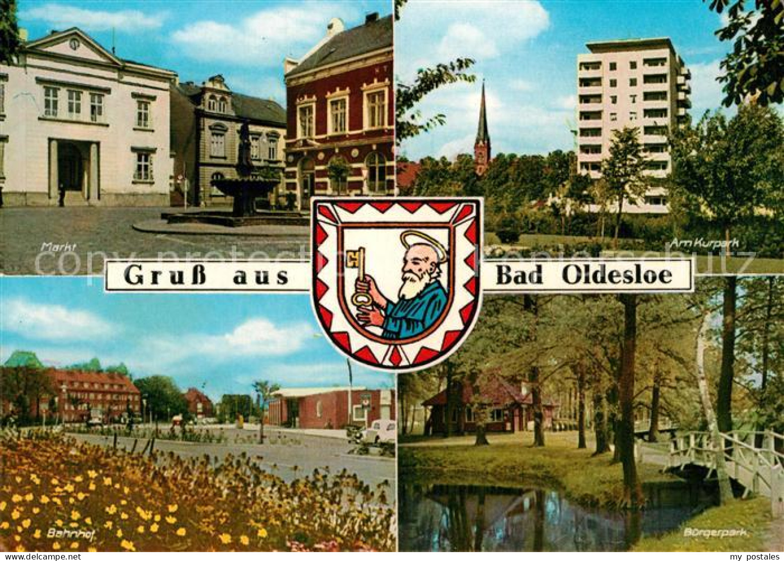 Bad Oldesloe Markt Kurpark Hochhaus Buergerpark Bahnhof Wappen
