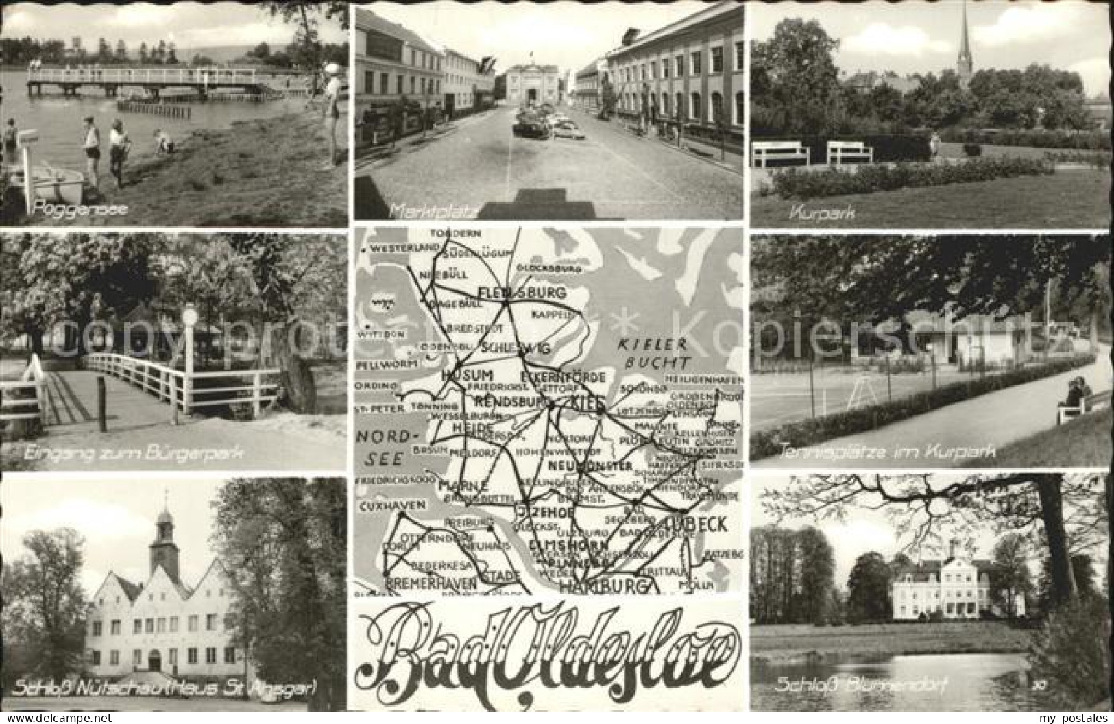 Bad Oldesloe Poggersee Marktplatz Kurpark Buergerpark Schloss Nuetschau Kurpark