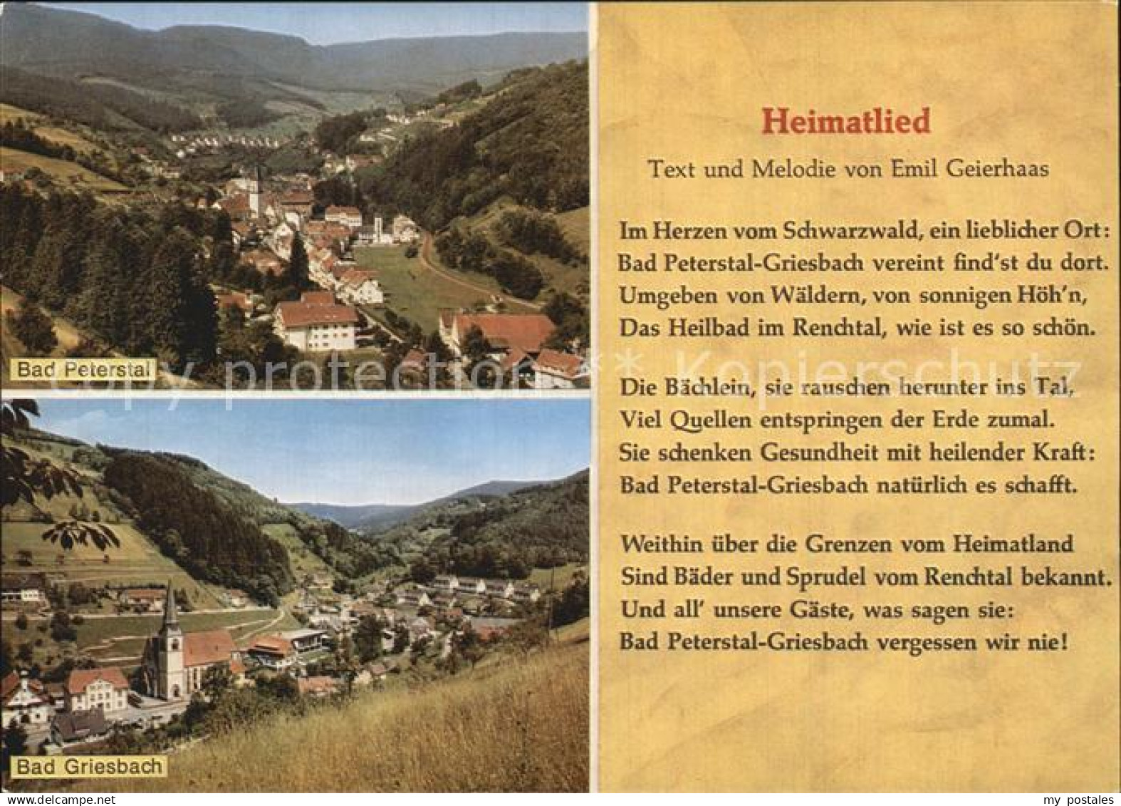 Bad Peterstal-Griesbach Bad Griesbach Heimatlied