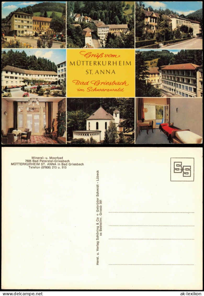 Bad Peterstal-Griesbach Mütterkurheim Anna (Mehrbildkarte) 1970