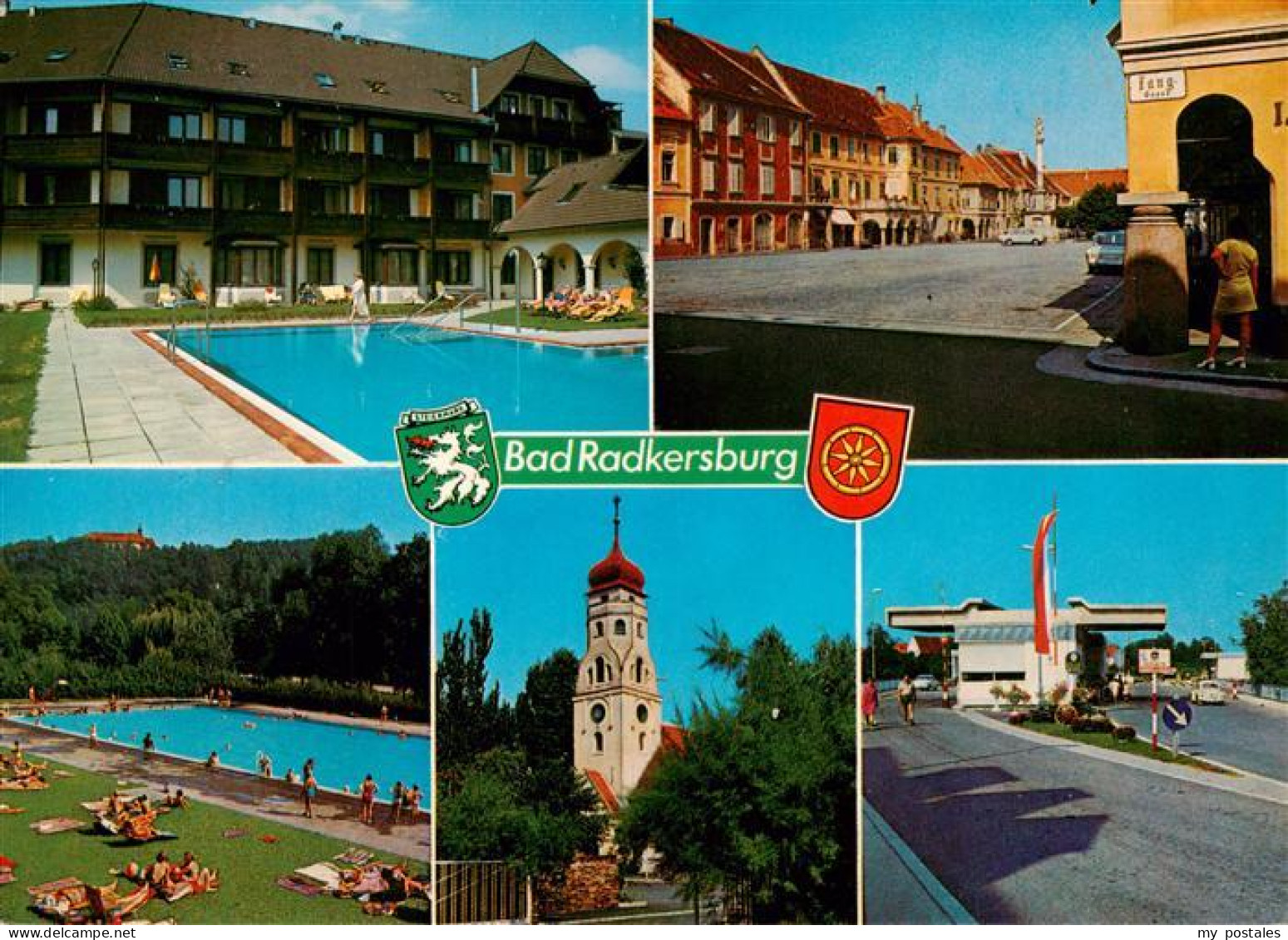 Bad Radkersburg Kurhaus Ortspartie Freibad Kirche Grenze