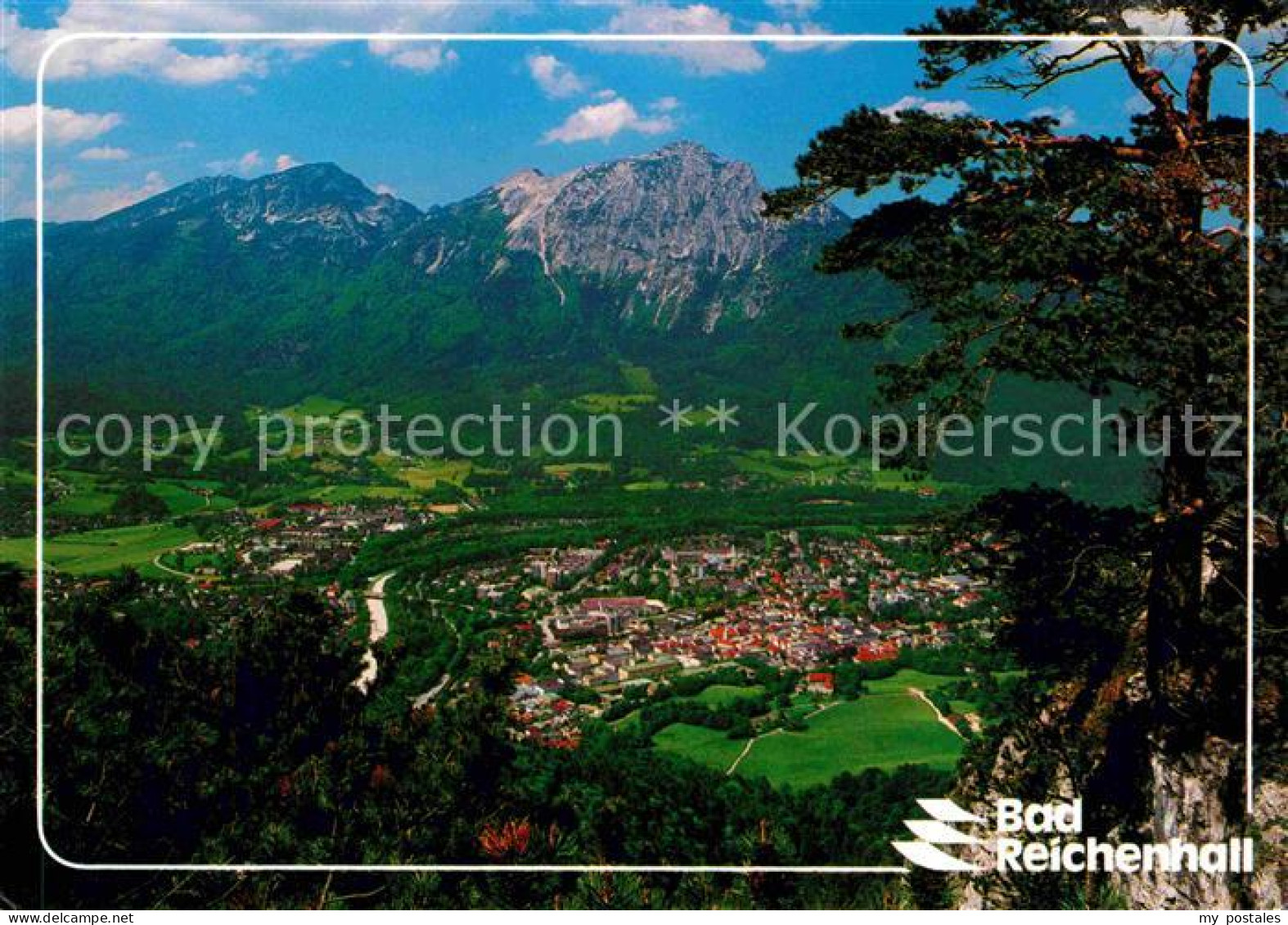 Bad Reichenhall Gesamtansicht mit Zwiesel und Hochstaufen Chiemgauer Alpen Alpen