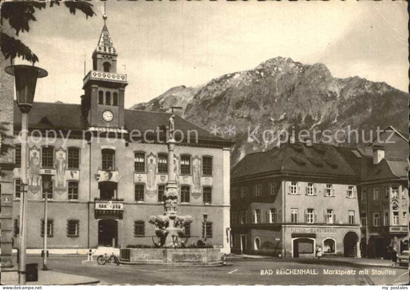 Bad Reichenhall Marktplatz Brunnen Staufen Chiemgauer Alpen