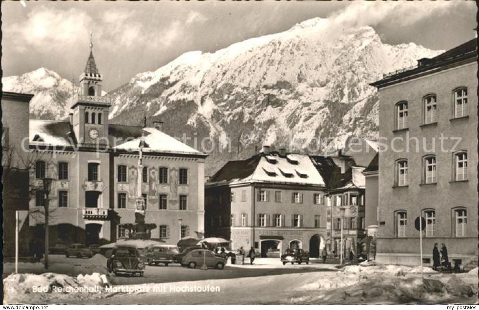 Bad Reichenhall Marktplatz mit Hochstaufen Chiemgauer Alpen