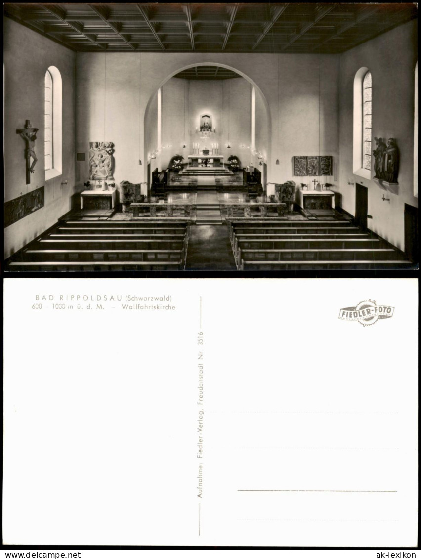 Bad Rippoldsau Schapbach Wallfahrtskirche Innenansicht Kirche 1960