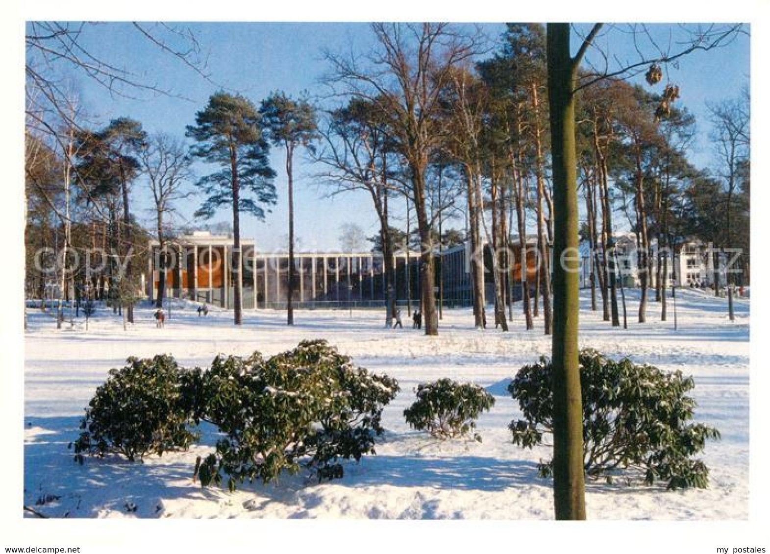 Bad Saarow-Pieskow Kurpark mit Saarow Therme im Winter