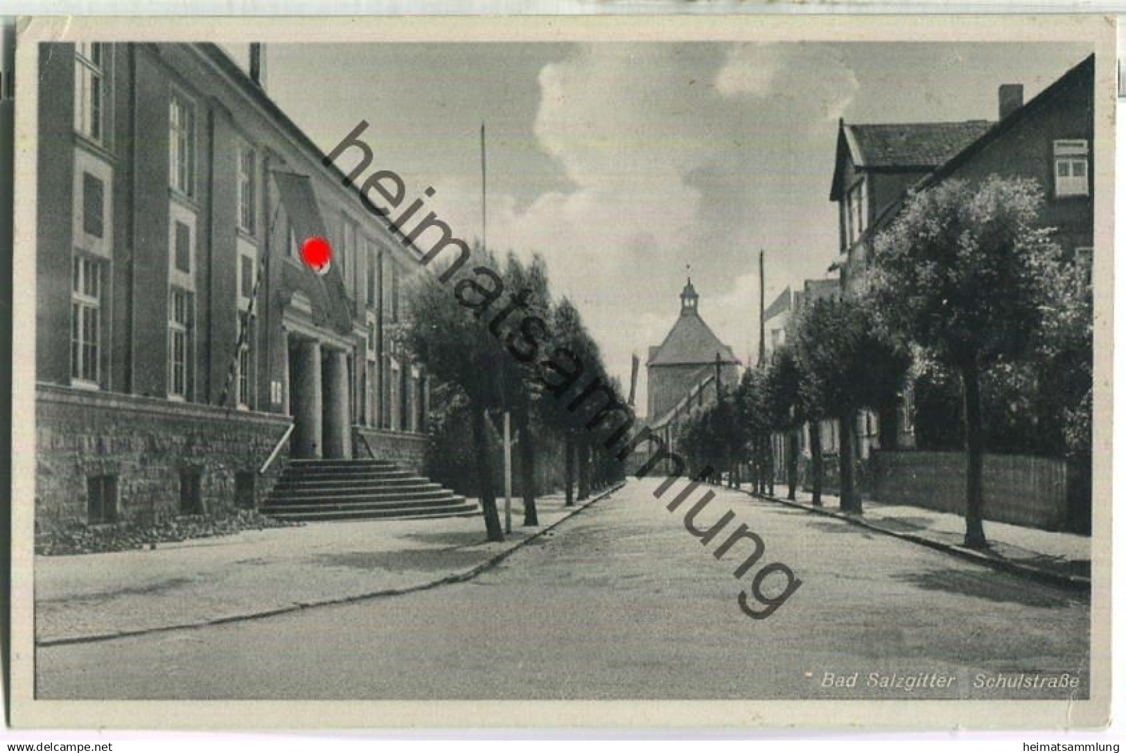 Bad Salzgitter - Schulstrasse - Flagge - Verlag Ch. Alewell Salzgitter