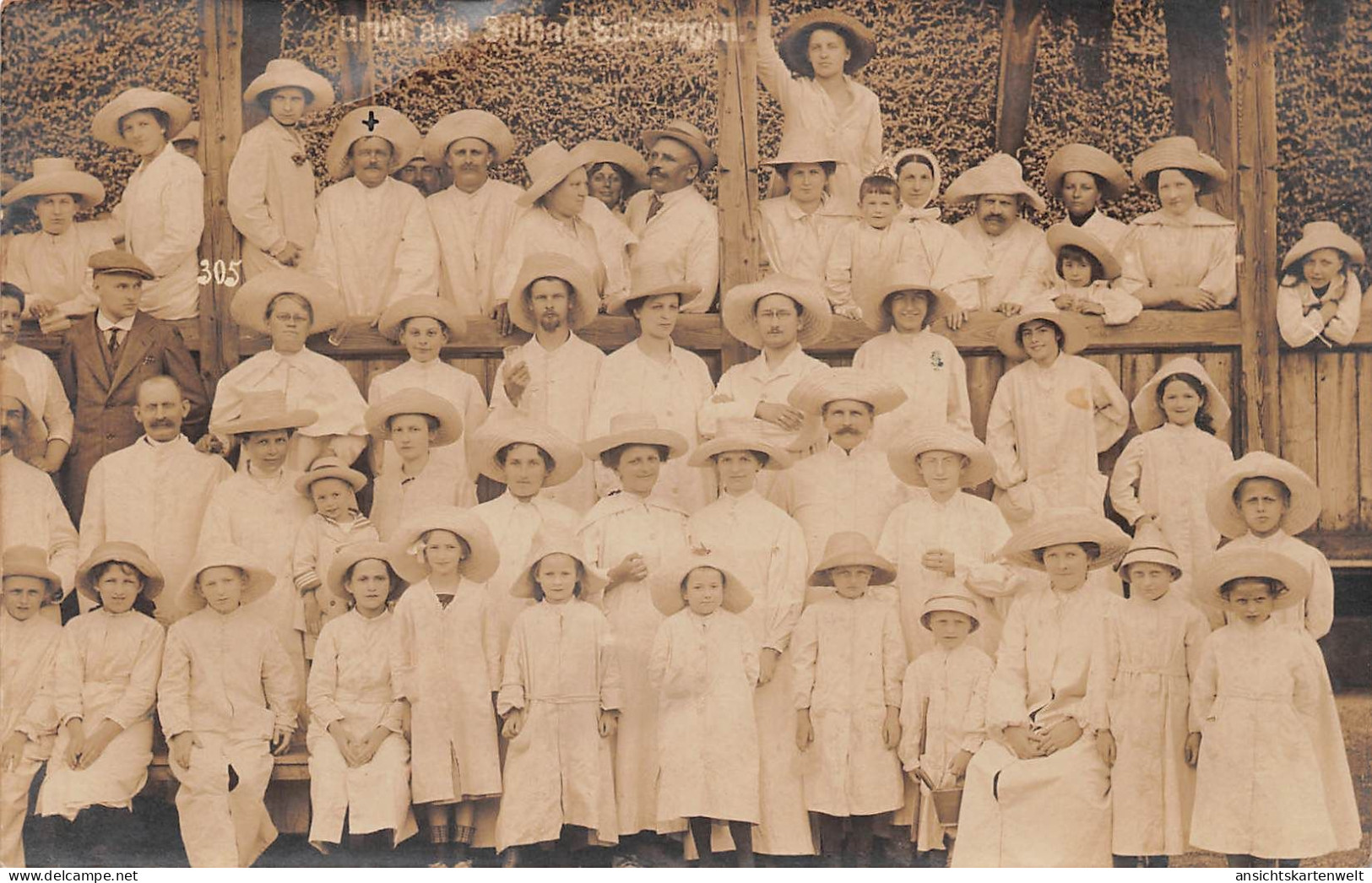 Bad Salzungen Personen Fotokarte gl1914 #183.323