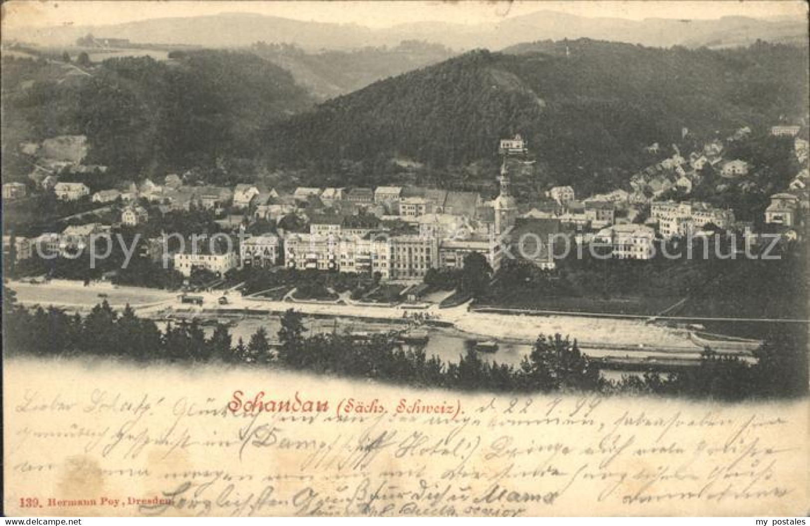 Bad Schandau Blick auf Schandau