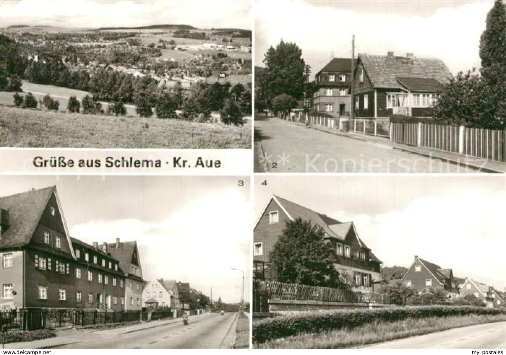 Bad Schlema Panorama Parkstrasse Auer Strasse Siedlung