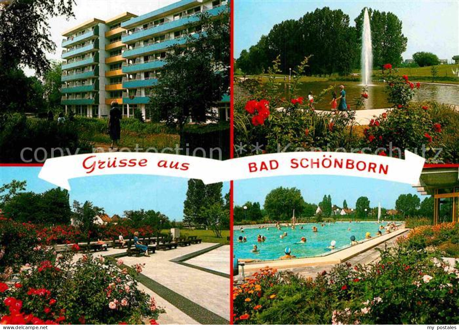 Bad Schoenborn Kurhaus Kurpark Fontaene Freibad