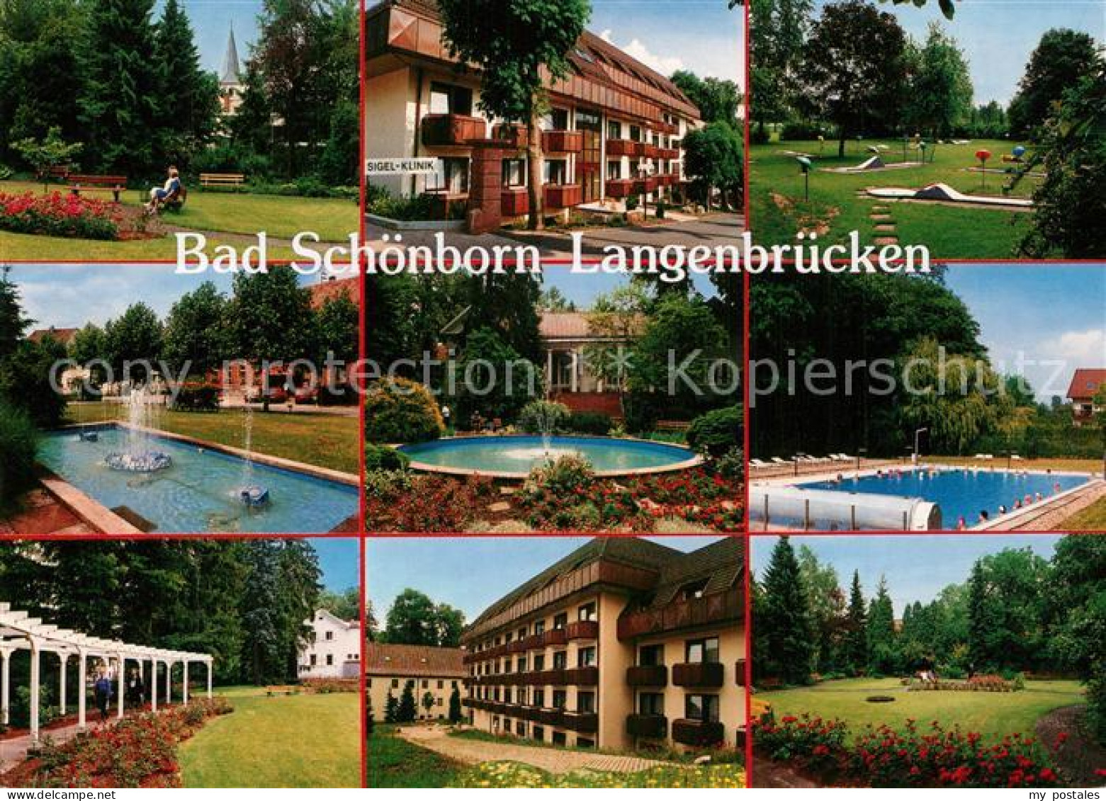 Bad Schoenborn Langenbruecken Sigel Klinik Park Schwimmbad Minigolf Wasserspiele