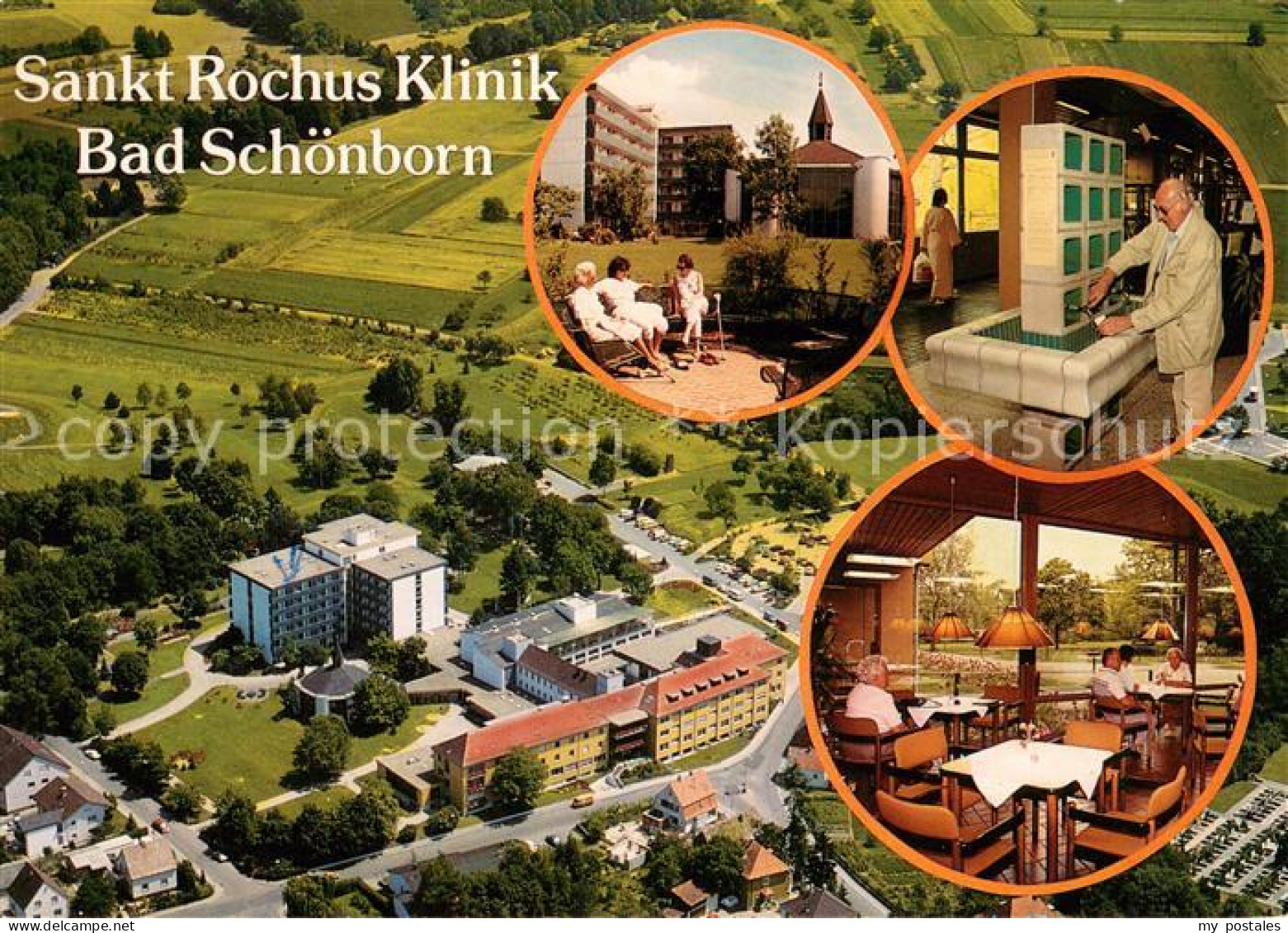 Bad Schoenborn Sankt Rochus Klinik Fliegeraufnahme  Park Trinkbrunnen Speisesaal