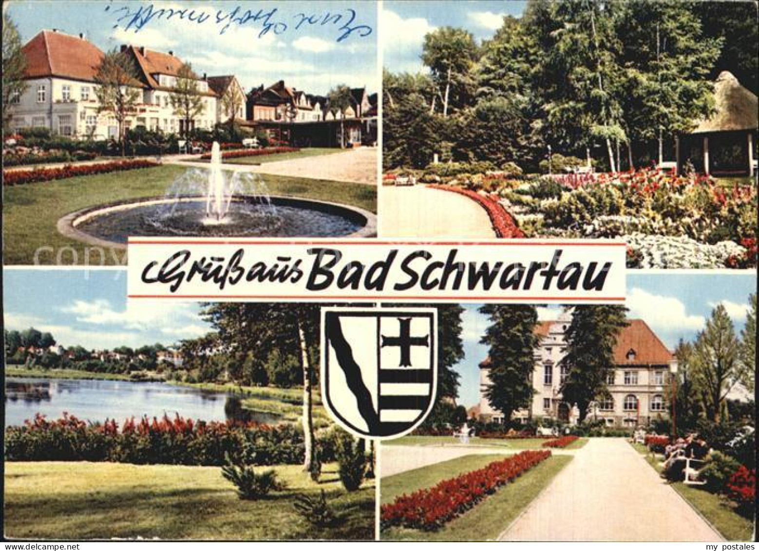 Bad Schwartau Kurpark Promenade Springbrunnen