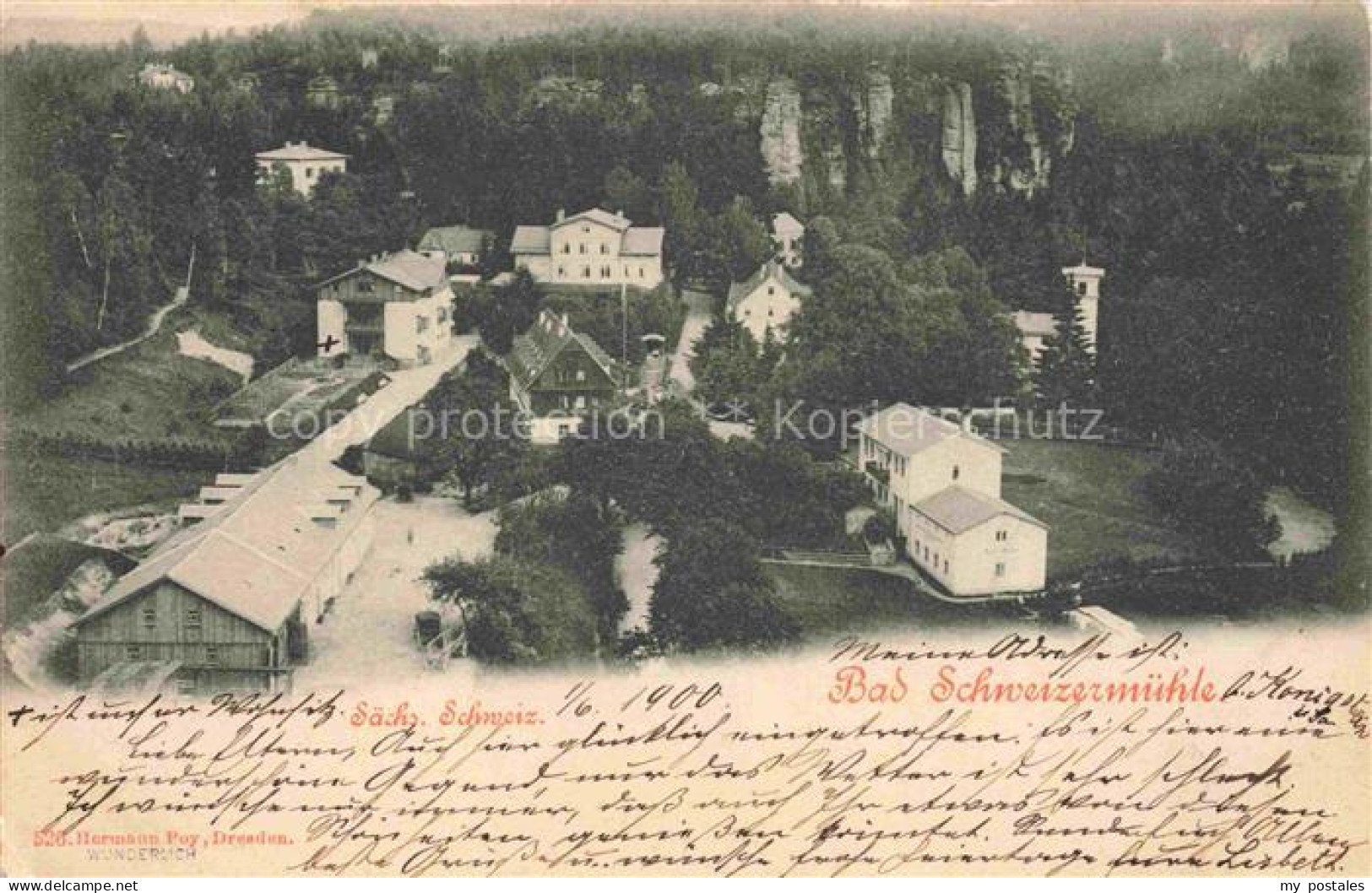 Bad Schweizermuehle Rosenthal-Bielatal Saechsische Schweiz Luftaufname