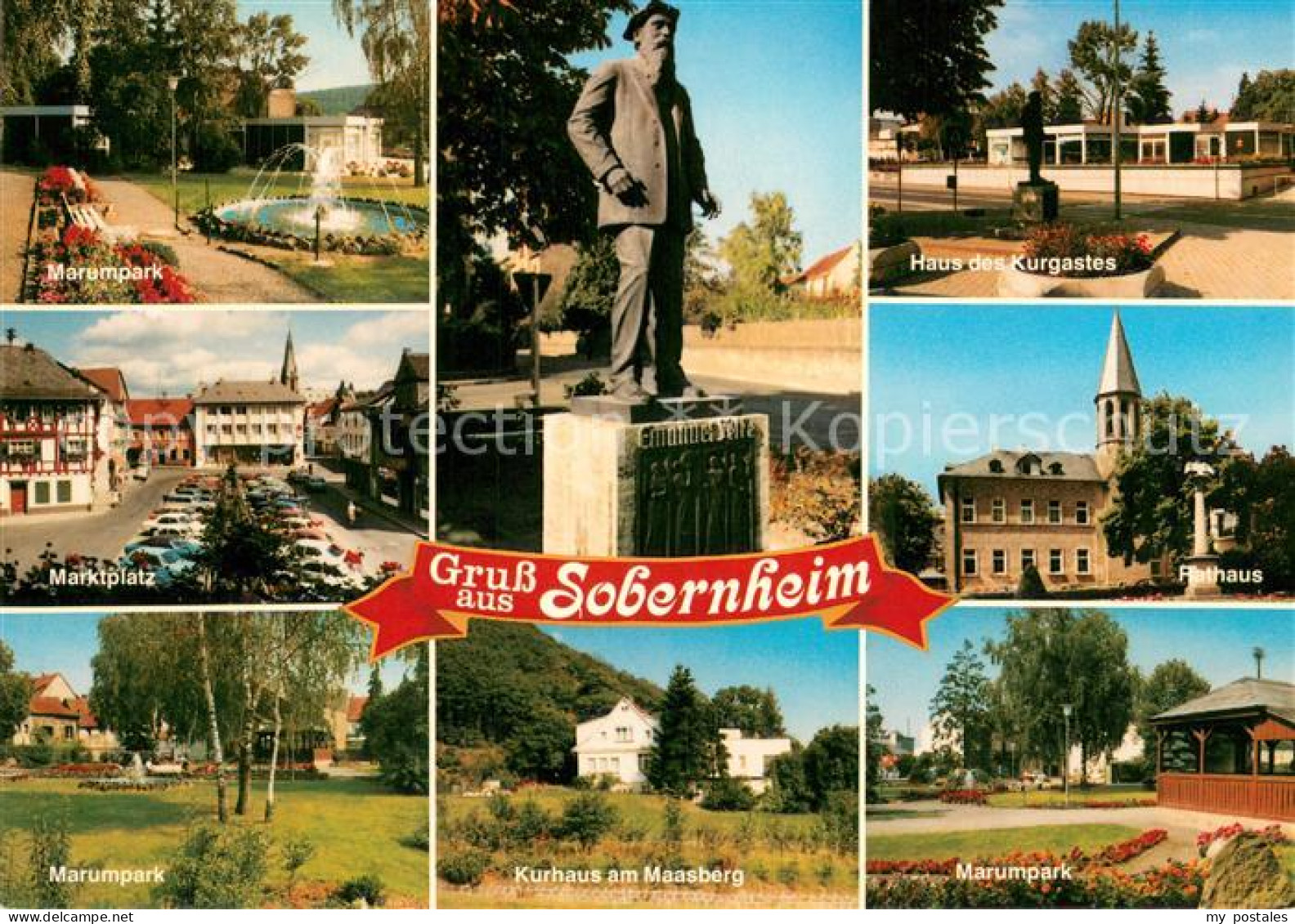 Bad Sobernheim Marumpark Marktplatz Emanuel Felke Denkmal Kurhaus Haus des Kurga