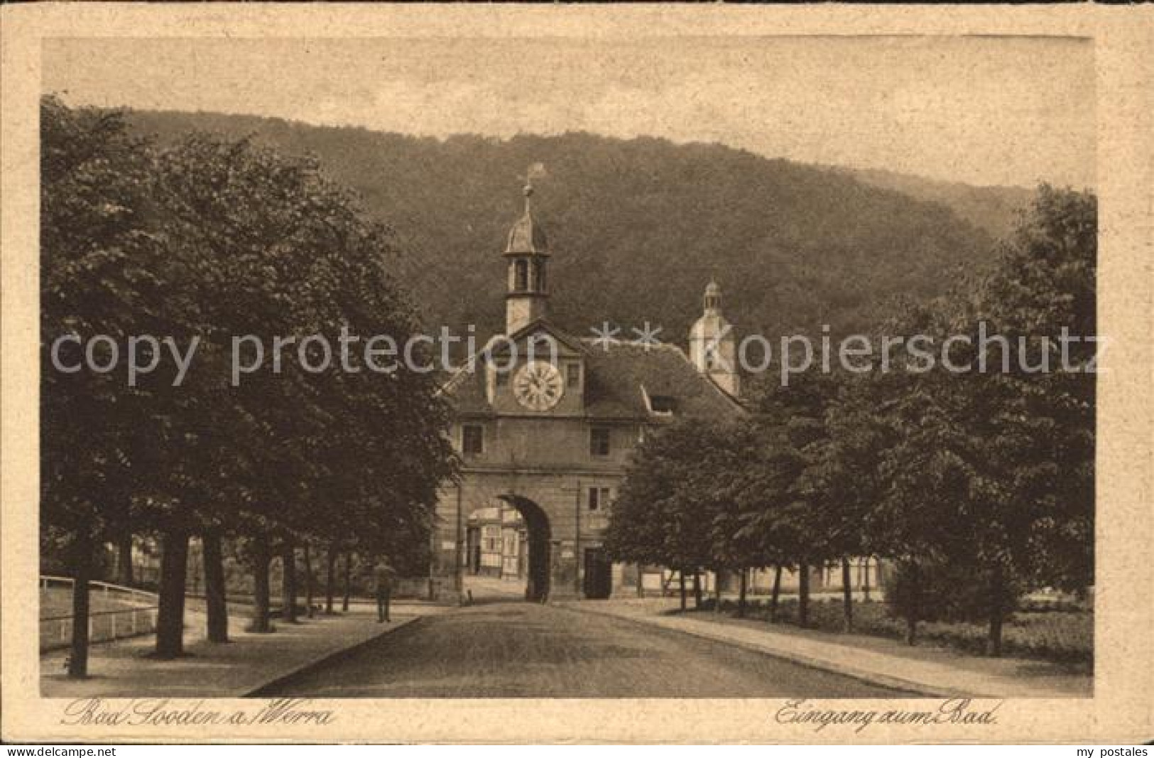 Bad Sooden-Allendorf Eingang zum Bad Kupfertiefdruck