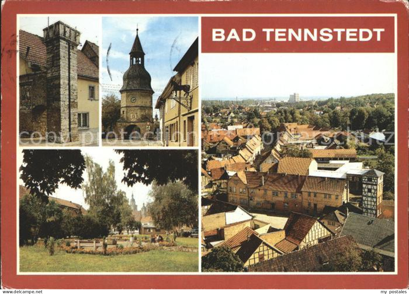 Bad Tennstedt Brueckentor Glunkerbach Osthoefer Tor Gruenanlagen Markt Blick vom