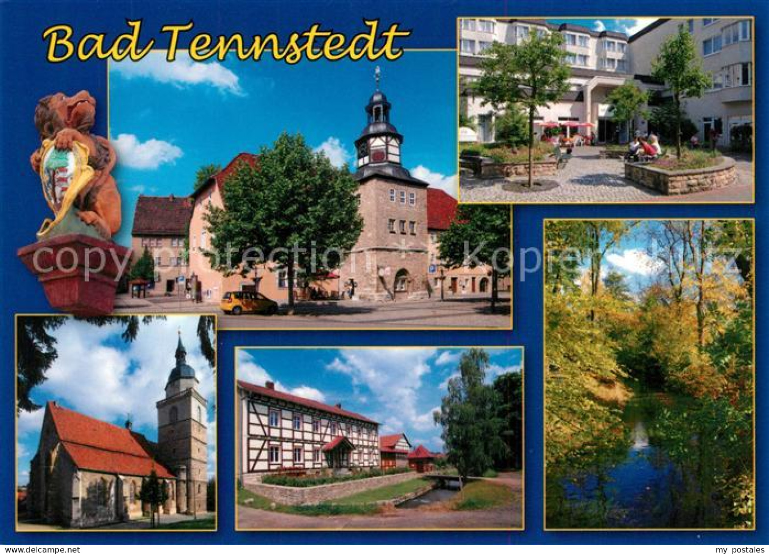 Bad Tennstedt Brunnenl?we Rathaus Median Klinik Trinitatiskirche Promenade Oede