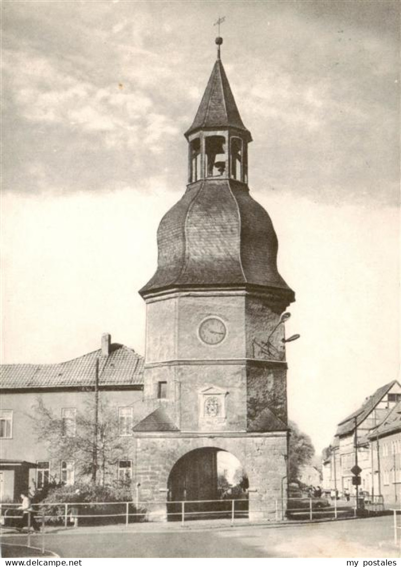 Bad Tennstedt Thueringen Osthoefer-Tor Stadttor Uhrenturm Torturm Barockturm