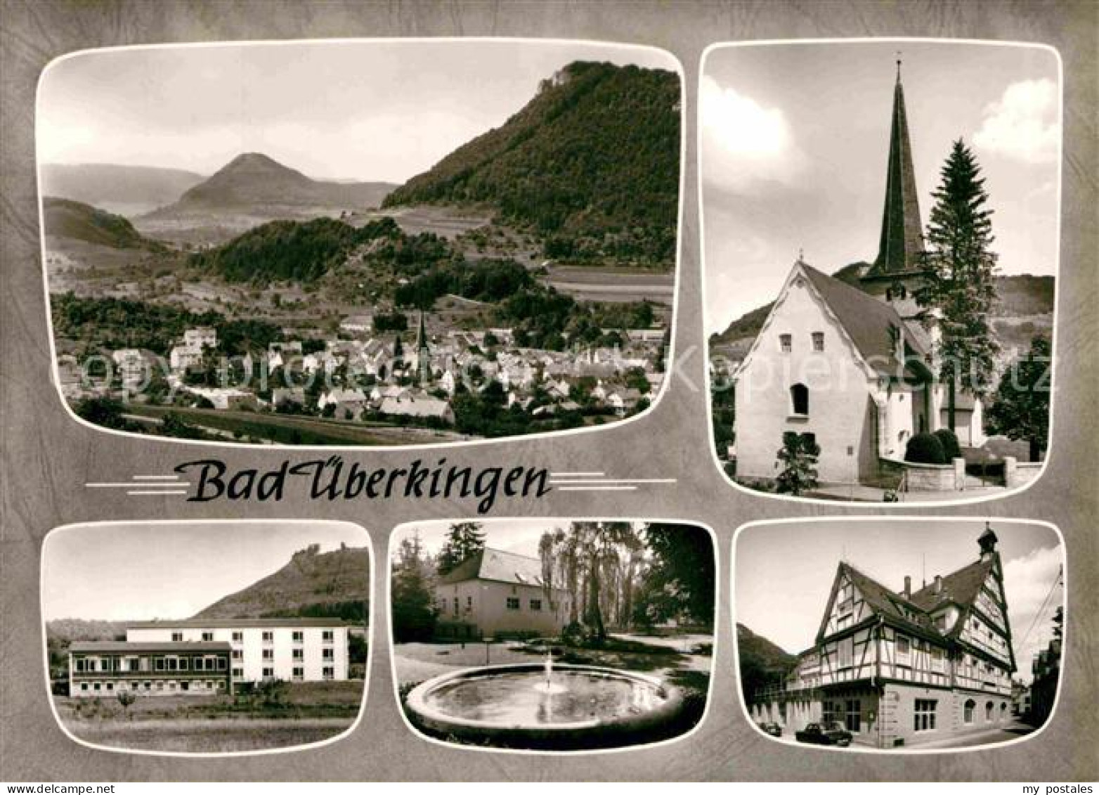 Bad ueberkingen Panorama Kirche Brunnen Fachwerkhaus