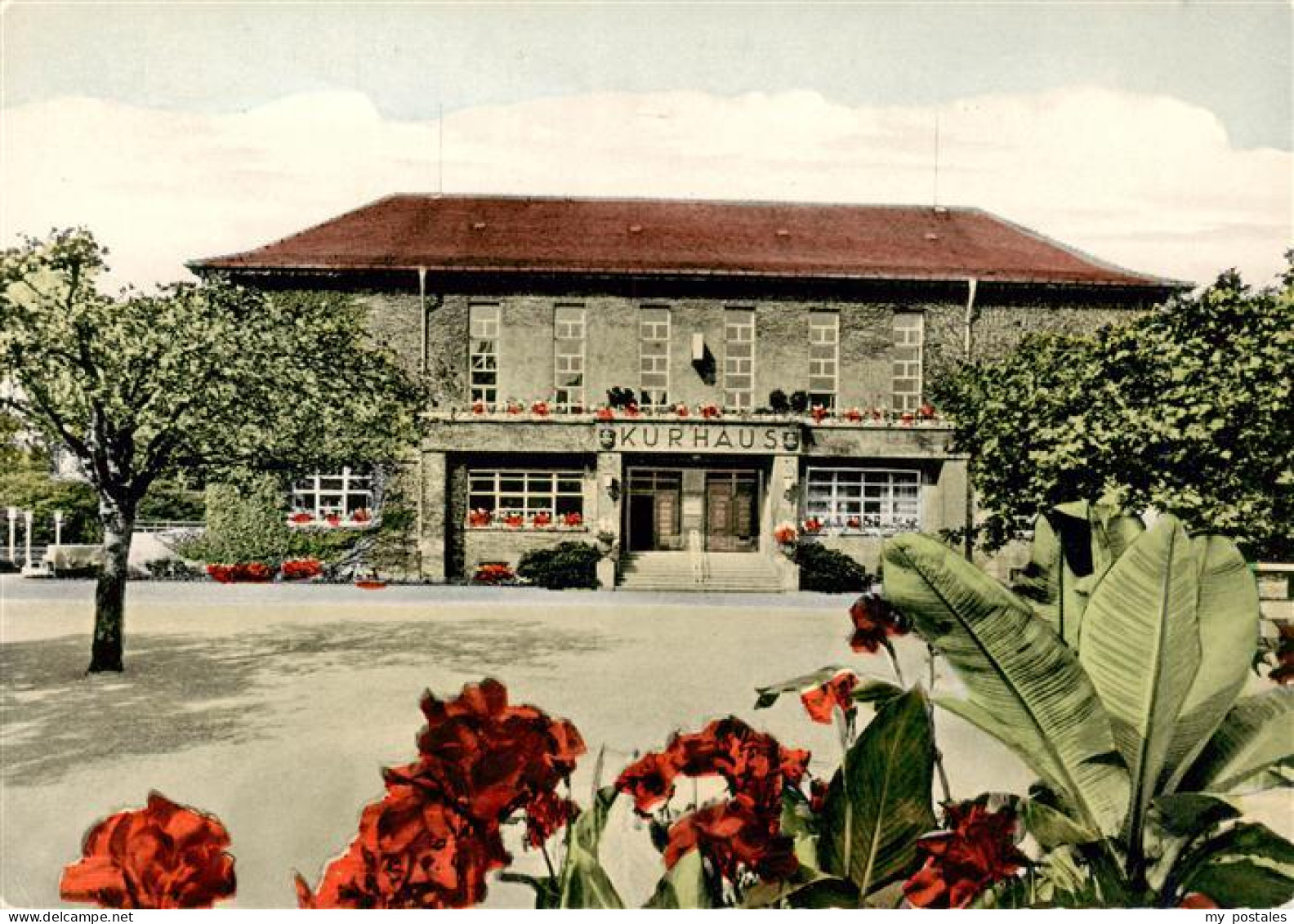 Bad Vilbel Hessen Kurhaus Kurgarten Blumen Baeume Kurort