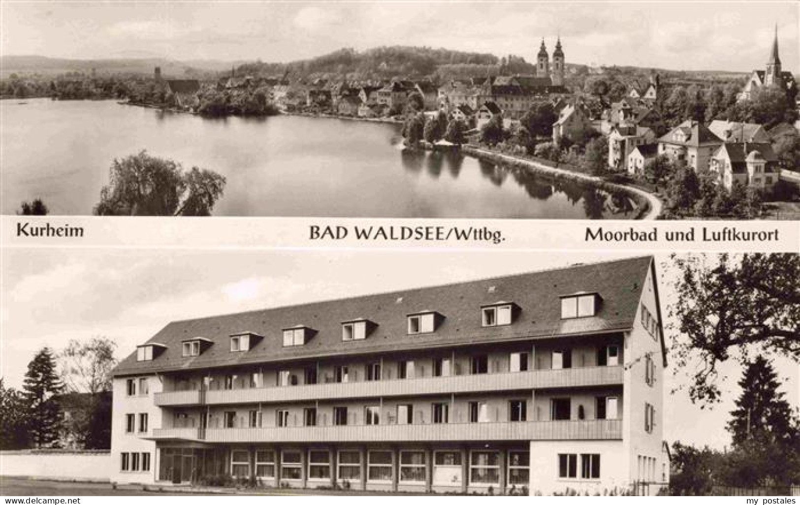Bad Waldsee Kurheim Waldsee Moorbad Luftkurort Kirche Stadtpanorama