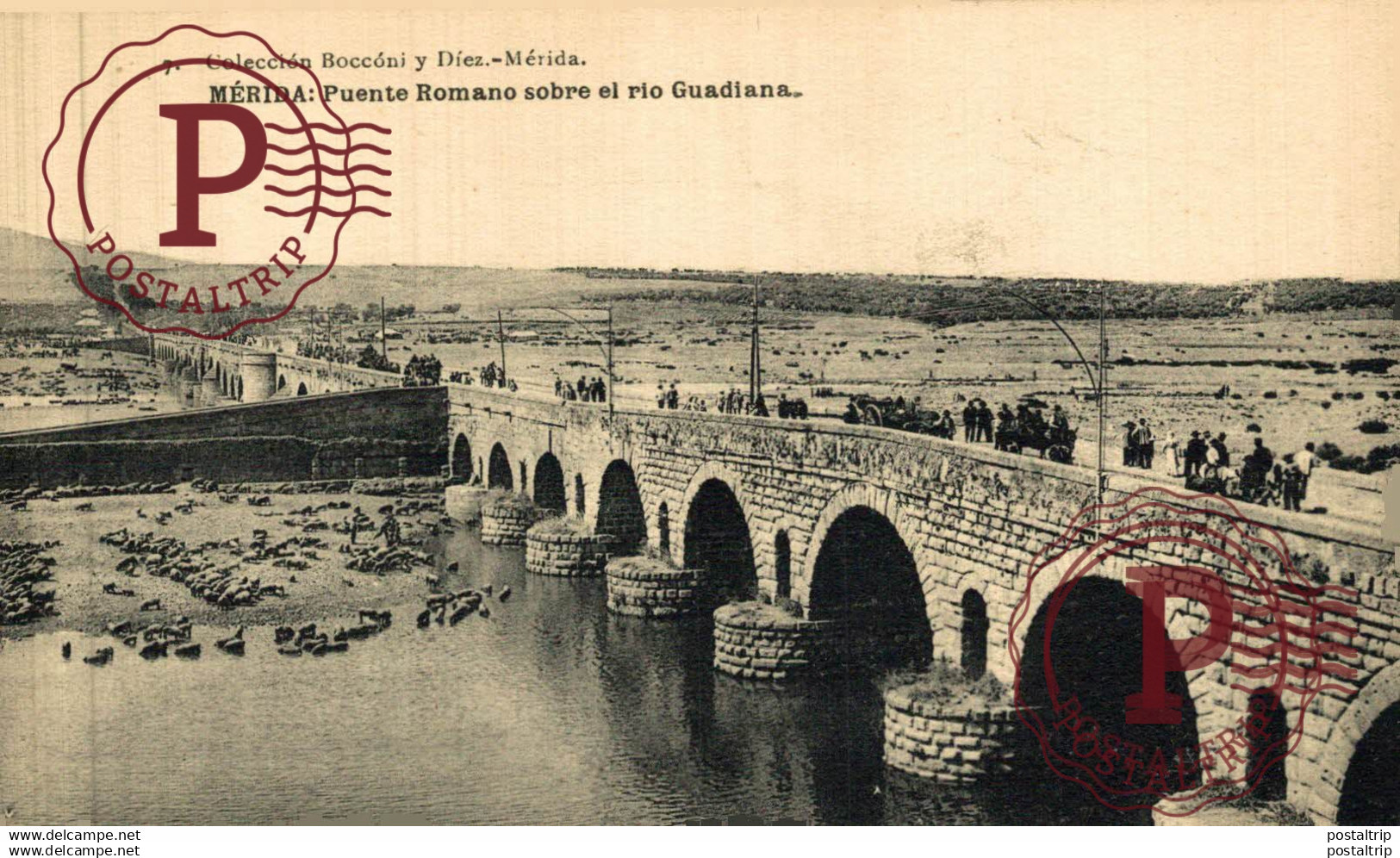 BADAJOZ. MERIDA. PUENTE ROMANO SOBRE EL RIO GUADIANA.