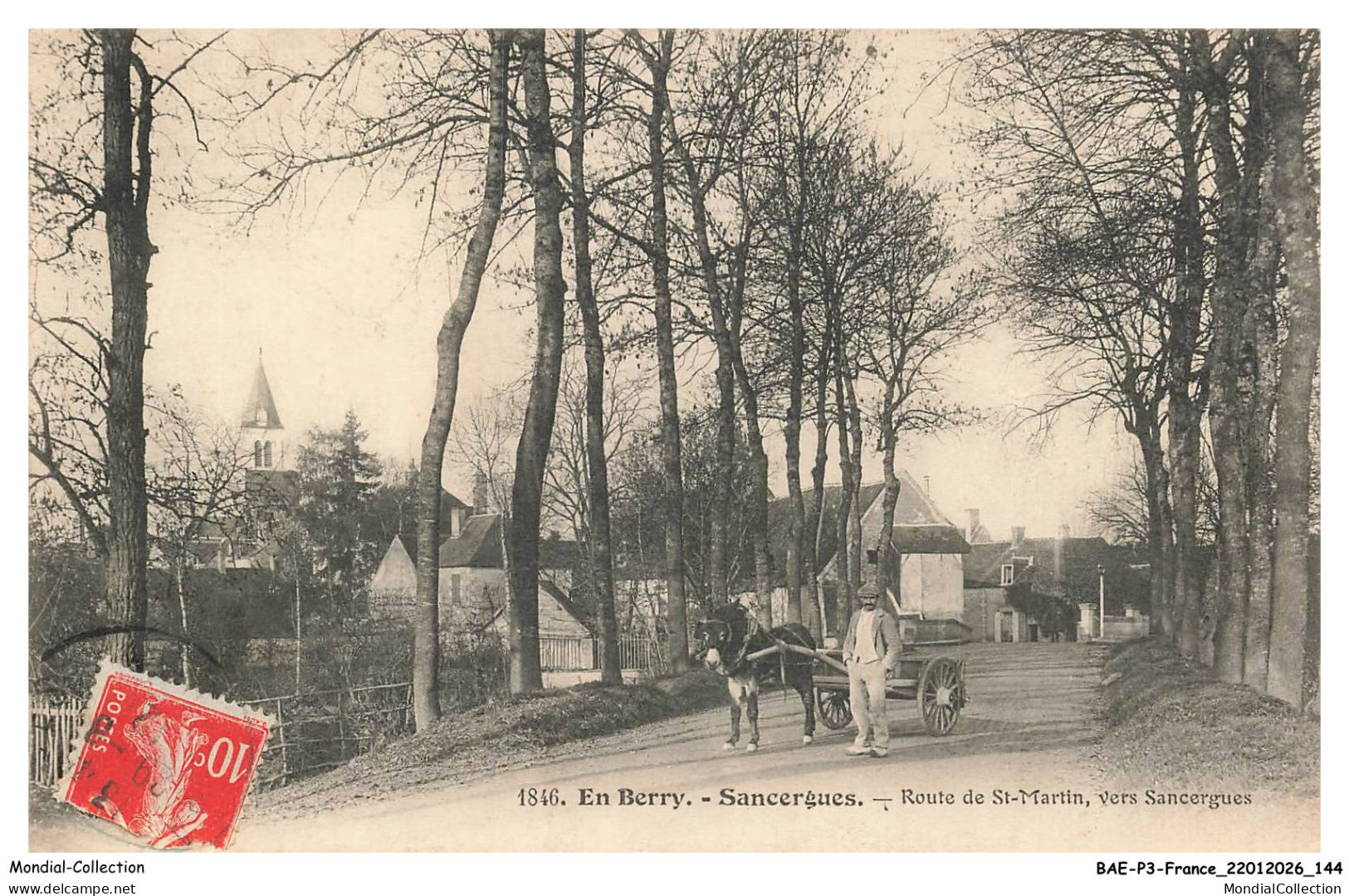 BAEP3-0284-18 - EN BERRY - SANCERGUES - Route de saint-martin vers sancergues