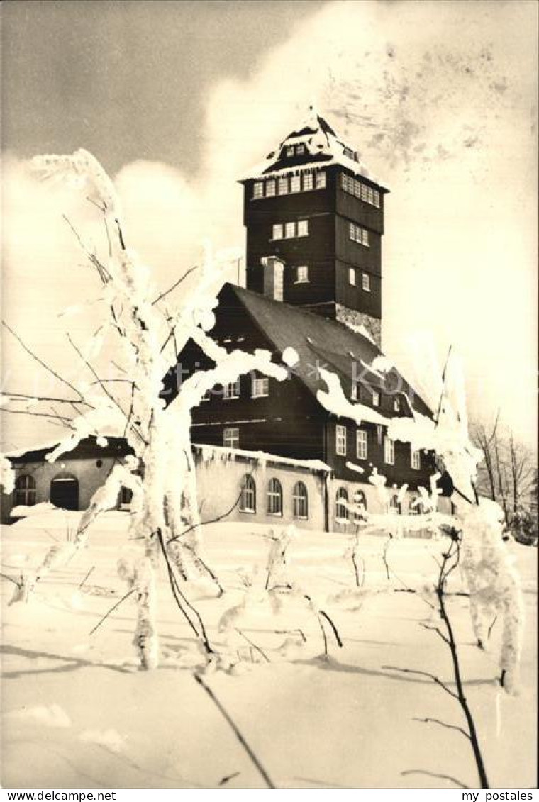 Baerenstein Annaberg-Buchholz Berghaus Aussichtsturm Winterpanorama